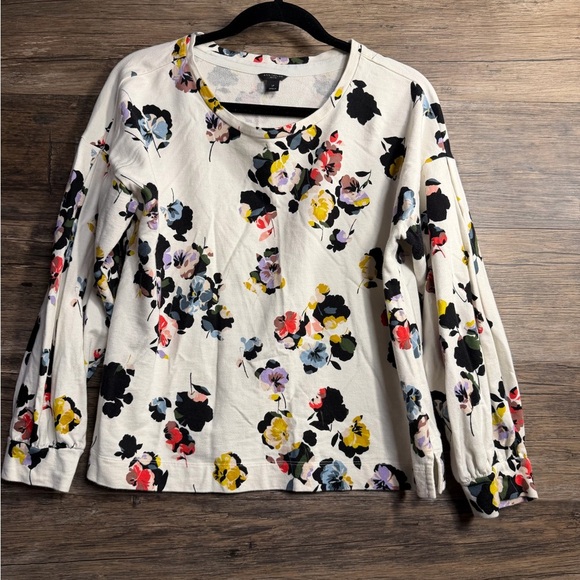 Ann Taylor Tops - Ann Taylor Floral Blouse - Black, Yellow, Red, Blue